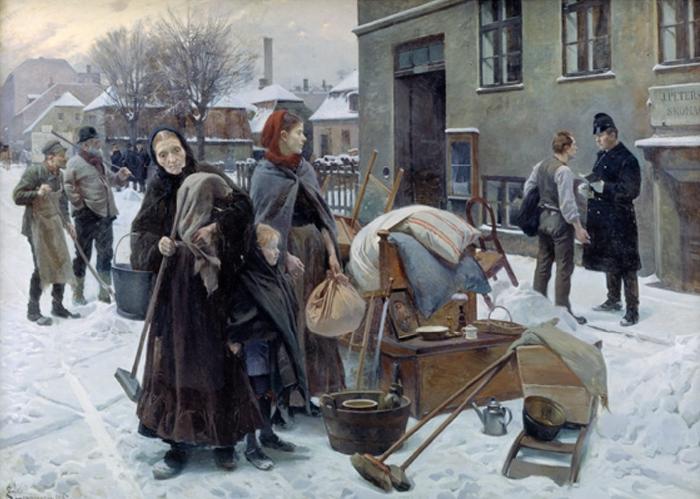 Erik Henningsen Evicted oil painting image